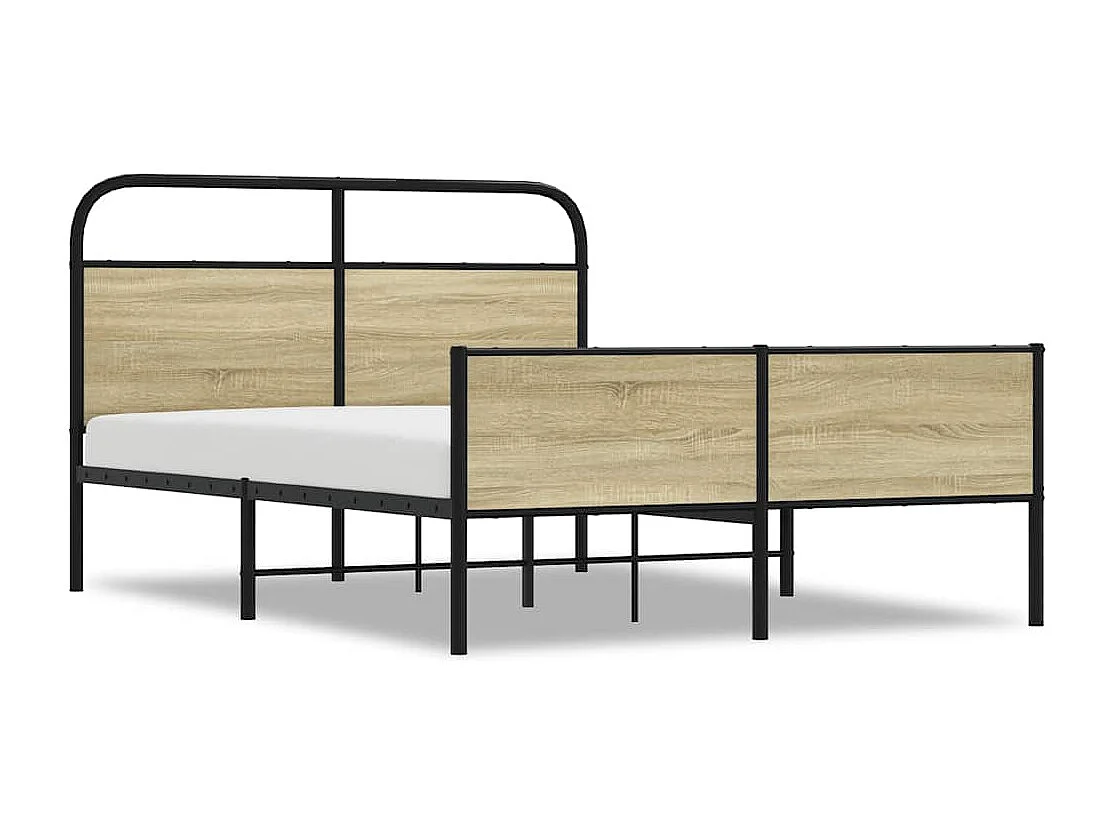 Bedframe zonder matras bewerkt hout sonoma eikenkleur 135x190cm