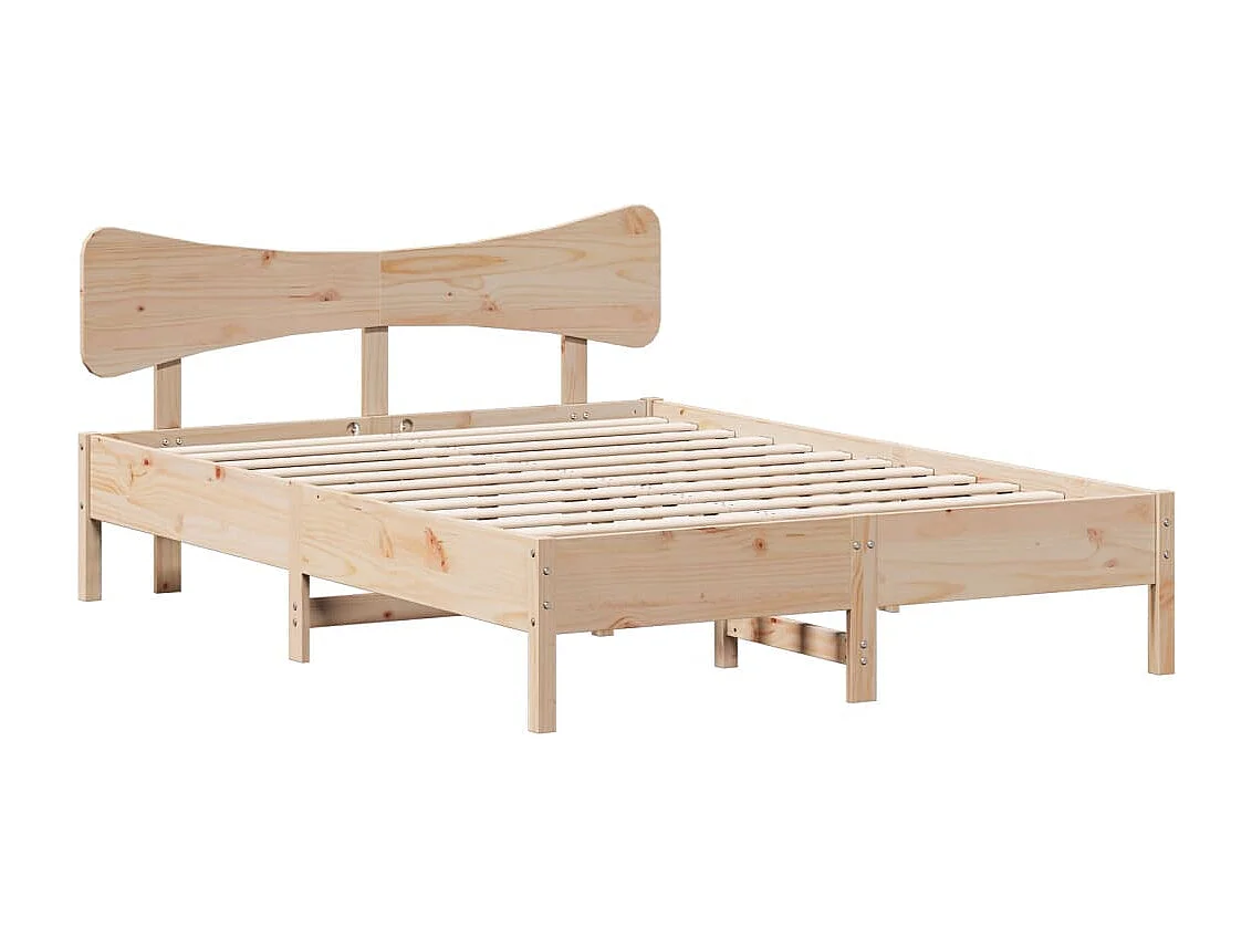 Bedframe zonder matras massief grenenhout 135x190 cm