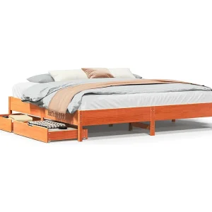 Bedframe zonder matras massief grenenhout wasbruin 180×200 cm Bedframe zonder matras massief grenenhout wasbruin 180×200 cm