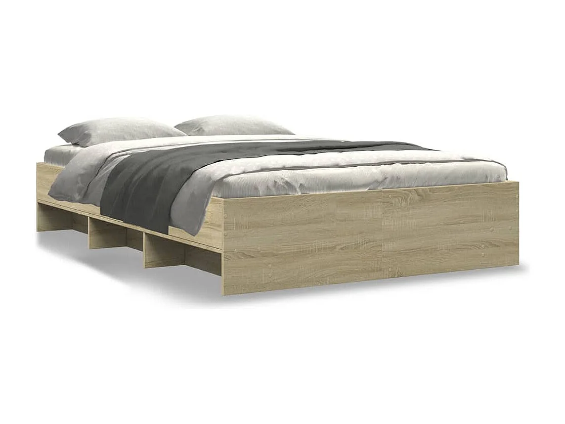 Bedframe zonder matras hout sonoma eikenkleurig 120x190 cm