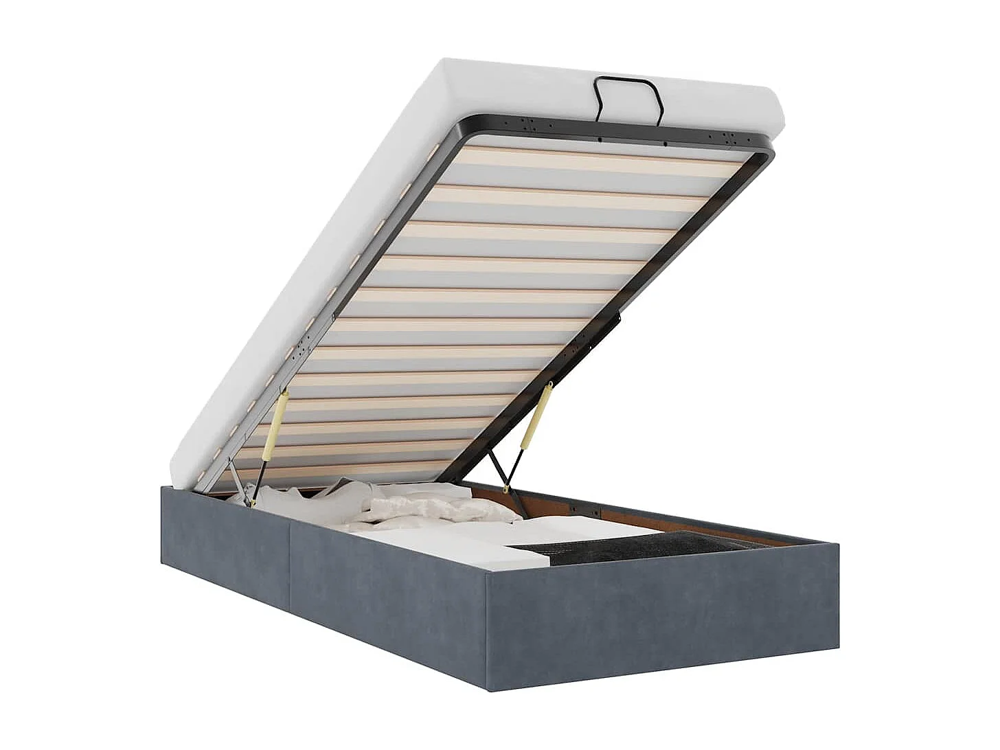 Bedframe zonder matras 100x200 cm fluweel donkergrijs