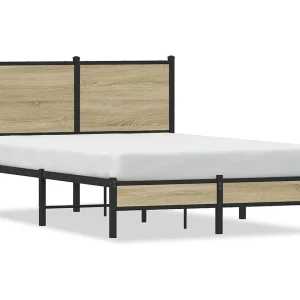 Bedframe zonder matras metaal sonoma eikenkleurig 120×200 cm Bedframe zonder matras metaal sonoma eikenkleurig 120×200 cm