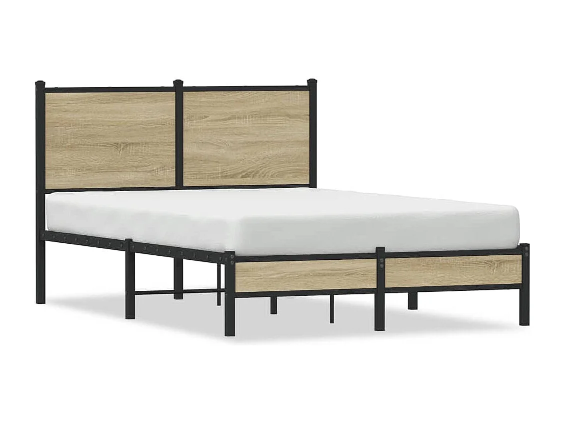 Bedframe zonder matras metaal sonoma eikenkleurig 120x200 cm