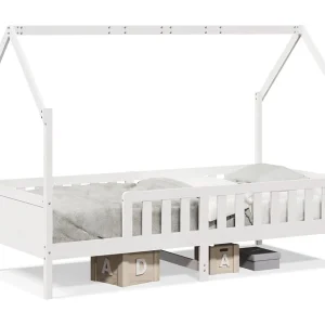 Bedhuis wit massief grenenhout 90×190 cm Bedhuis wit massief grenenhout 90×190 cm