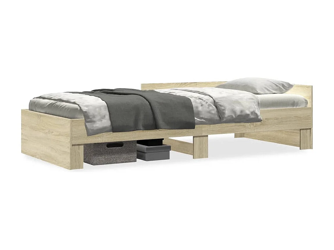 Bedframe zonder matras hout sonoma eikenkleurig 90x200 cm