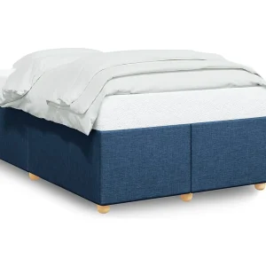 Bedframe zonder matras 120×190 cm stof blauw Bedframe zonder matras 120×190 cm stof blauw