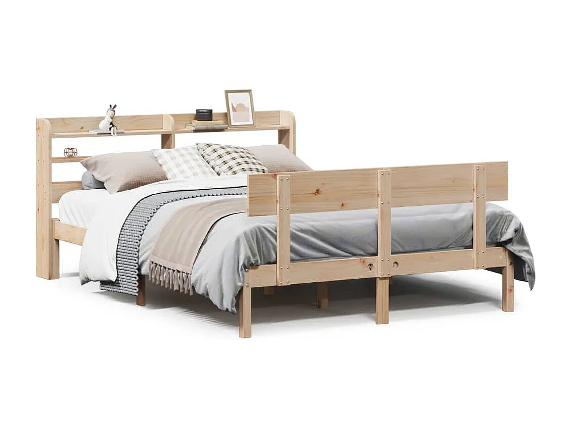 Bedframe zonder matras massief grenenhout 150x200 cm