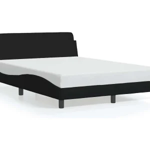 Bedframe "Dover" stof zwart 140×190 cm Bedframe "Dover" stof zwart 140×190 cm