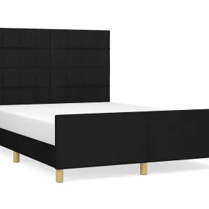 Bedframe zonder matras stof zwart 140×190 cm Bedframe zonder matras stof zwart 140×190 cm