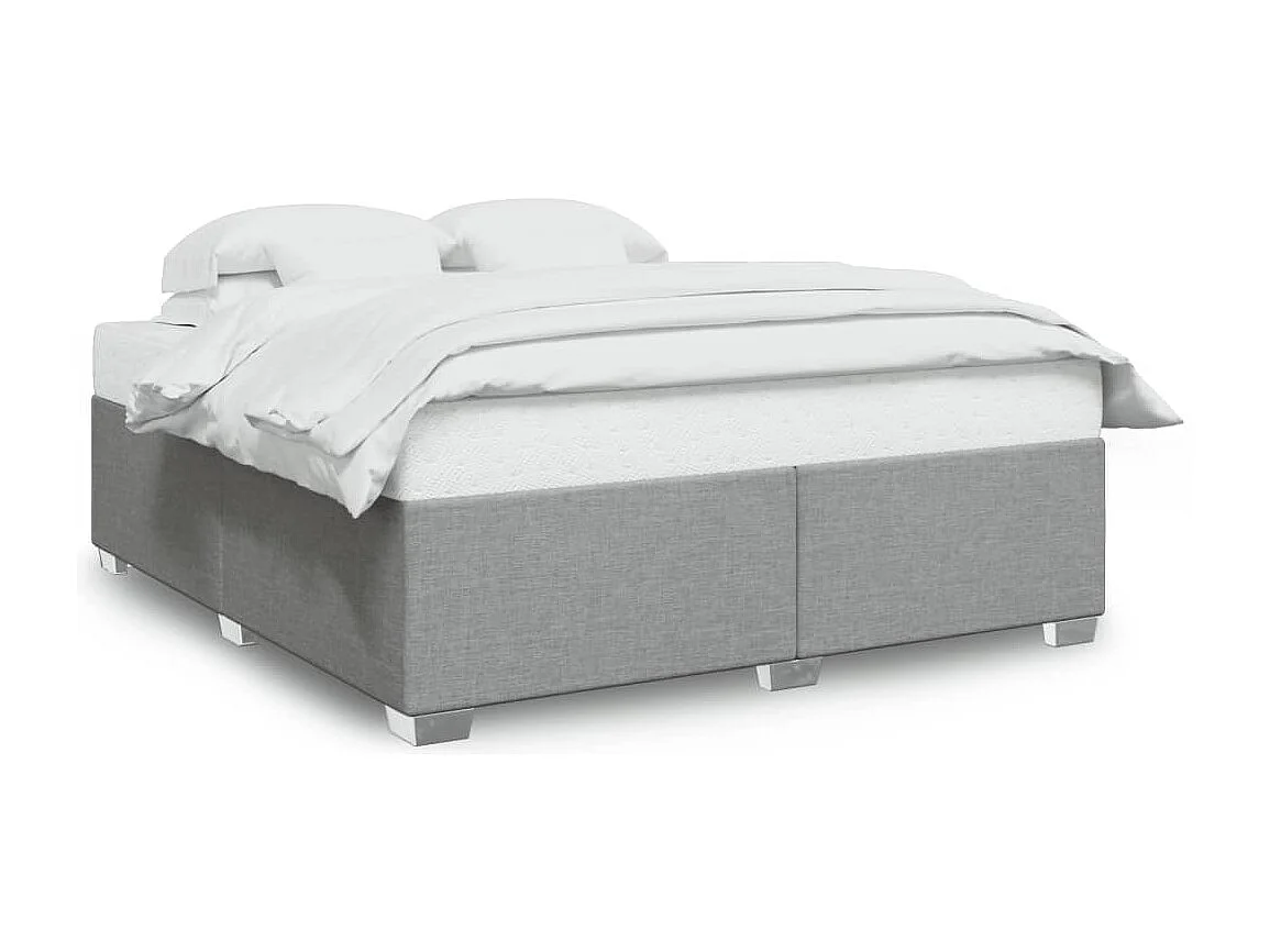 Bedframe zonder matras stof lichtgrijs 180x200 cm