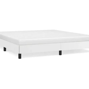 Bedframe kunstleer wit 160×200 cm Bedframe kunstleer wit 160×200 cm