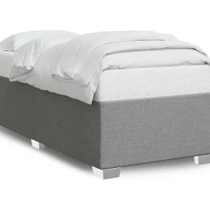 Bedframe zonder matras 100×200 cm stof lichtgrijs Bedframe zonder matras 100×200 cm stof lichtgrijs