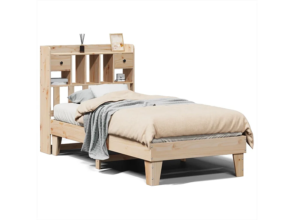 Bedframe zonder matras massief grenenhout 90x200 cm