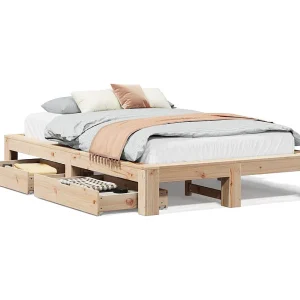 Bedframe zonder matras massief grenenhout 135×190 cm Bedframe zonder matras massief grenenhout 135×190 cm