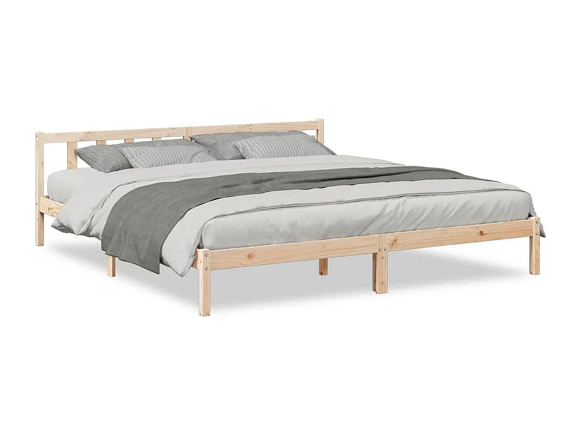 Bedframe extra lang zonder matras massief grenenhout 200x220 cm