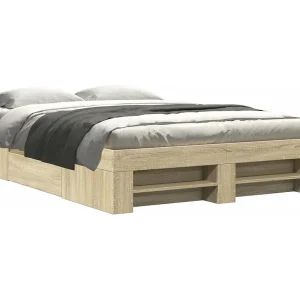 Bedframe zonder matras hout sonoma eikenkleurig 120×200 cm Bedframe zonder matras hout sonoma eikenkleurig 120×200 cm