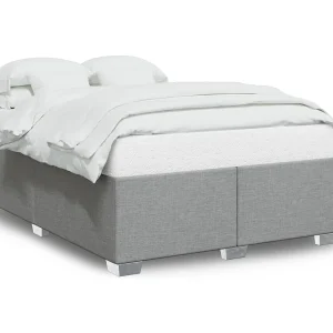 Bedframe zonder matras stof lichtgrijs 140×190 cm Bedframe zonder matras stof lichtgrijs 140×190 cm