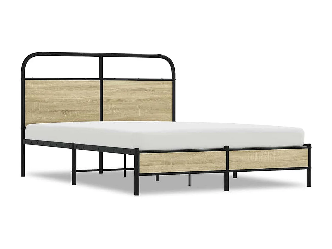 Bedframe zonder matras bewerkt hout sonoma eikenkleur 120x190cm