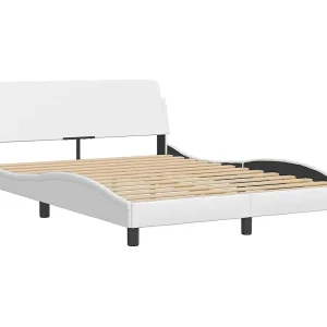 Bedframe "Dover" kunstleer wit 140×200 cm Bedframe "Dover" kunstleer wit 140×200 cm