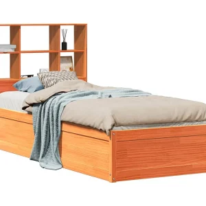 Bedframe zonder matras massief grenenhout wasbruin 100×200 cm Bedframe zonder matras massief grenenhout wasbruin 100×200 cm