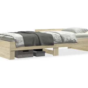 Bedframe zonder matras hout sonoma eikenkleurig 75×190 cm Bedframe zonder matras hout sonoma eikenkleurig 75×190 cm