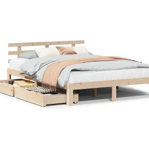 Bedframe met lades massief grenenhout 140×200 cm Bedframe met lades massief grenenhout 140×200 cm