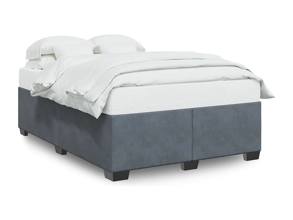 Bedframe zonder matras 140x190 cm fluweel donkergrijs