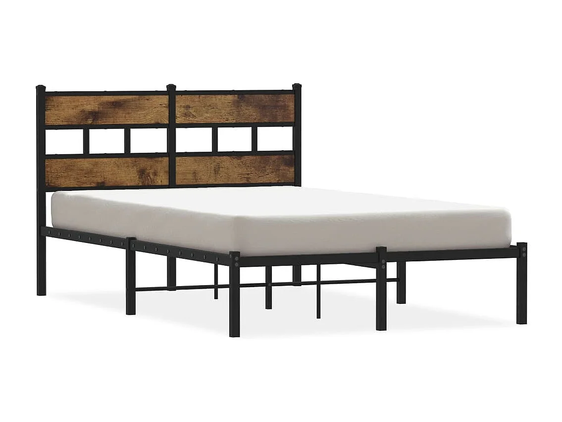 Bedframe zonder matras metaal gerookt eikenkleurig 120x200 cm