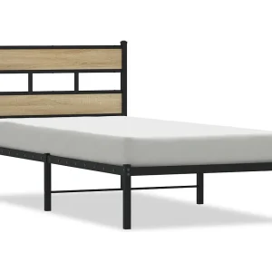 Bedframe zonder matras metaal sonoma eikenkleurig 107×203 cm Bedframe zonder matras metaal sonoma eikenkleurig 107×203 cm