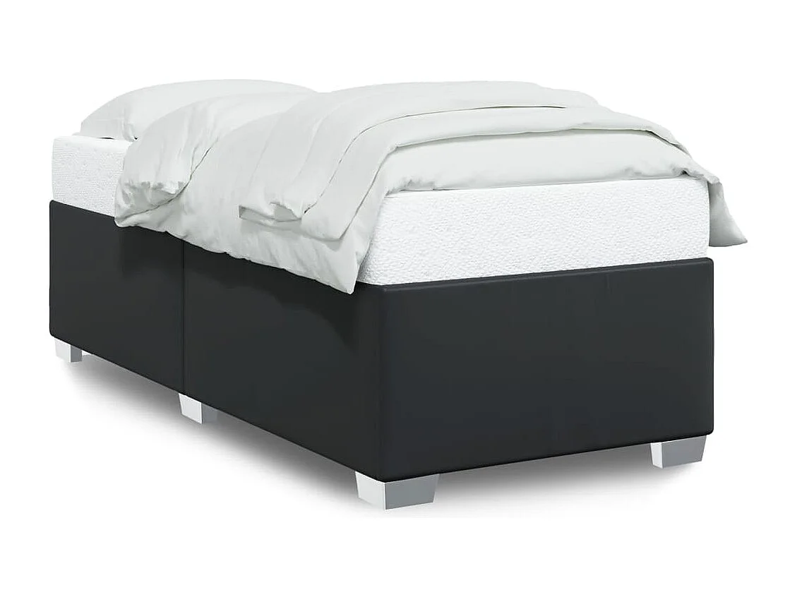 Bedframe kunstleer zwart 90x190 cm