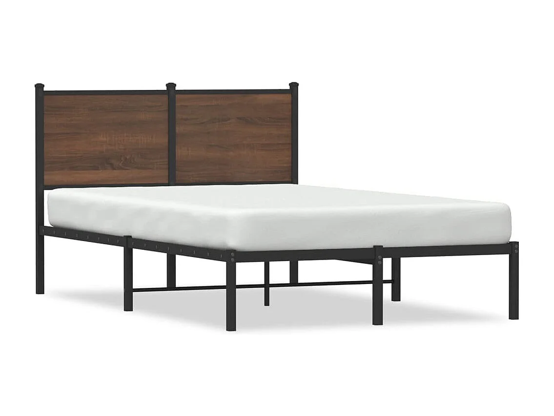 Bedframe zonder matras metaal bruin eikenkleurig 120x190 cm