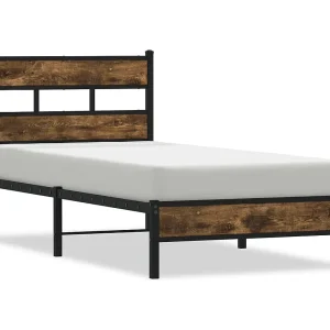 Bedframe met hoofdbord zonder matras sonoma eiken 100×190 cm