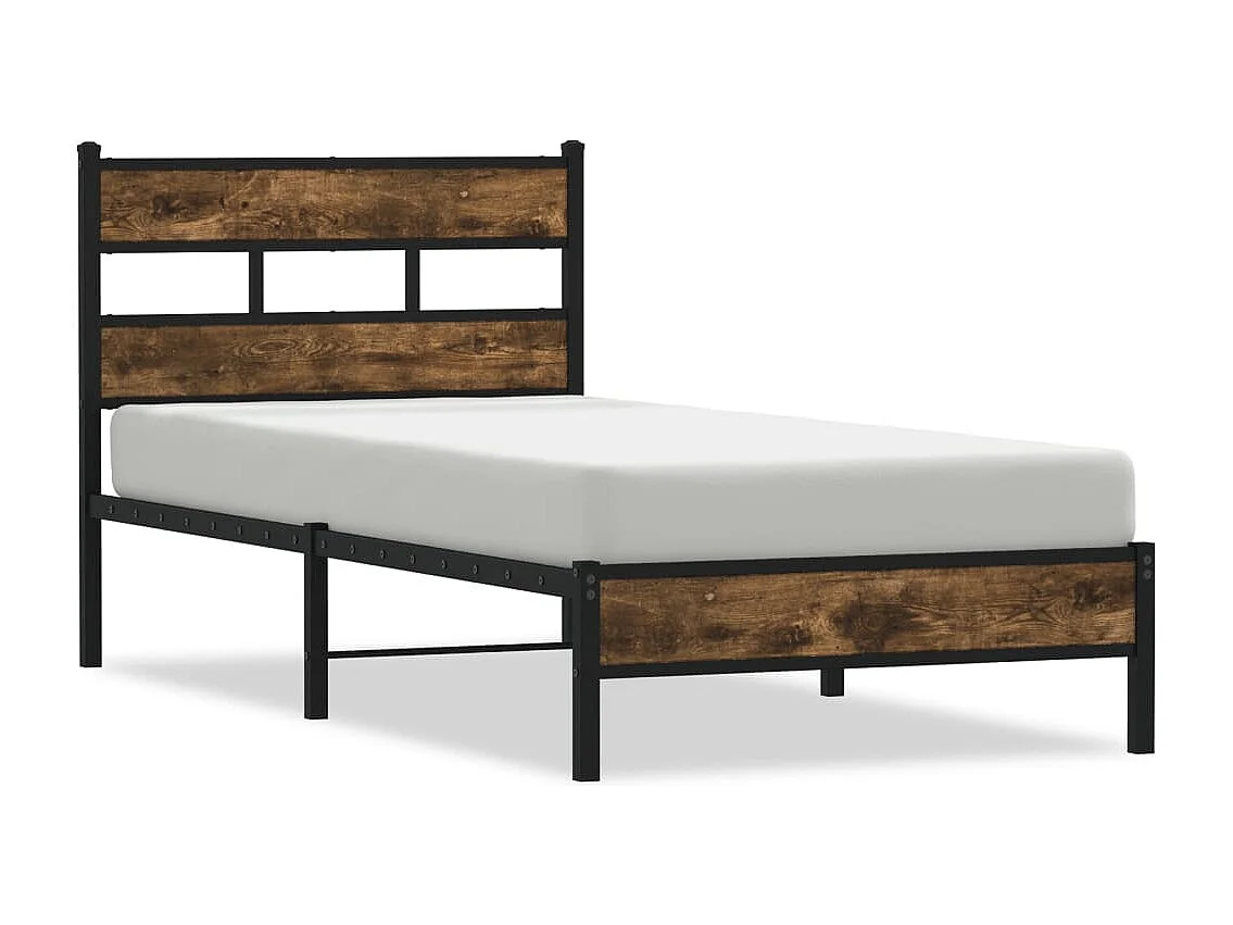 Bedframe met hoofdbord zonder matras sonoma eiken 100x190 cm