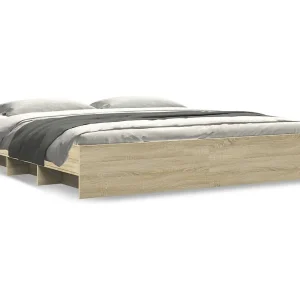 Bedframe zonder matras hout sonoma eikenkleurig 180×200 cm Bedframe zonder matras hout sonoma eikenkleurig 180×200 cm