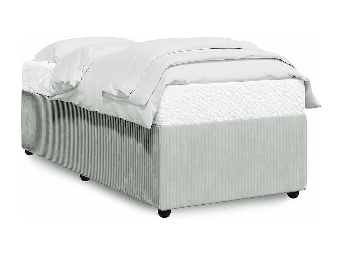 Bedframe zonder matras 100x200 cm fluweel lichtgrijs