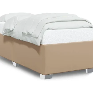 Bedframe kunstleer cappuccinokleurig 90×200 cm