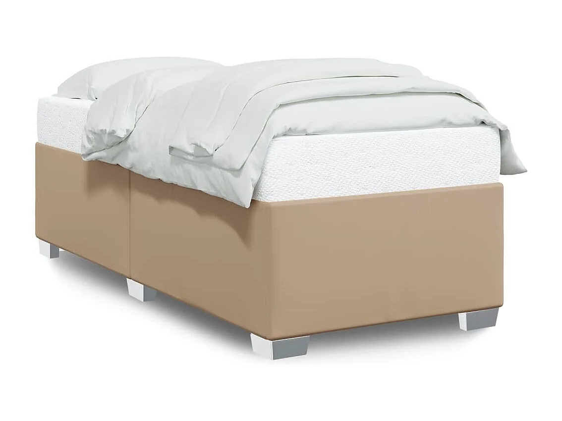 Bedframe kunstleer cappuccinokleurig 90x200 cm