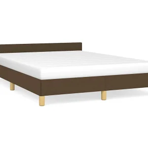 Bedframe zonder matras stof donkerbruin 140×190 cm Bedframe zonder matras stof donkerbruin 140×190 cm