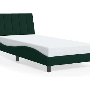 Bedframe zonder matras "Hanko" 90×190 cm fluweel donkergroen