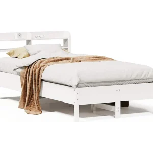 Bedframe zonder matras massief grenenhout wit 140×200 cm Bedframe zonder matras massief grenenhout wit 140×200 cm