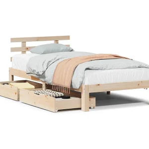 Bedframe met lades massief grenenhout 90×200 cm Bedframe met lades massief grenenhout 90×200 cm