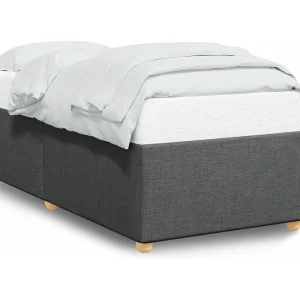 Bedframe zonder matras 100×200 cm stof donkergrijs Bedframe zonder matras 100×200 cm stof donkergrijs