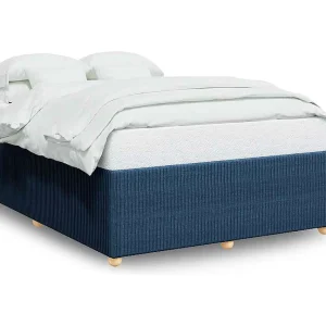 Bedframe zonder matras stof blauw 140×190 cm Bedframe zonder matras stof blauw 140×190 cm