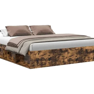 Bedframe gerookt eikenkleurig 180×200 cm Super King Size