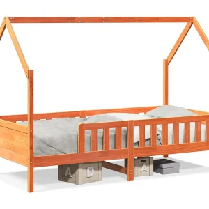 Bedhuis wasbruin massief grenenhout 90×200 cm Bedhuis wasbruin massief grenenhout 90×200 cm