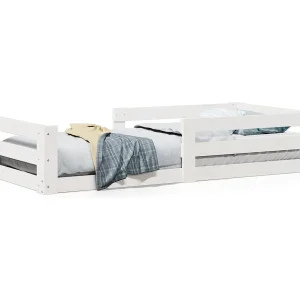 Bedframe zonder matras massief grenenhout wit 140×200 cm Bedframe zonder matras massief grenenhout wit 140×200 cm