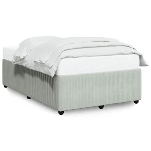 Bedframe zonder matras 120×200 cm fluweel lichtgrijs Bedframe zonder matras 120×200 cm fluweel lichtgrijs