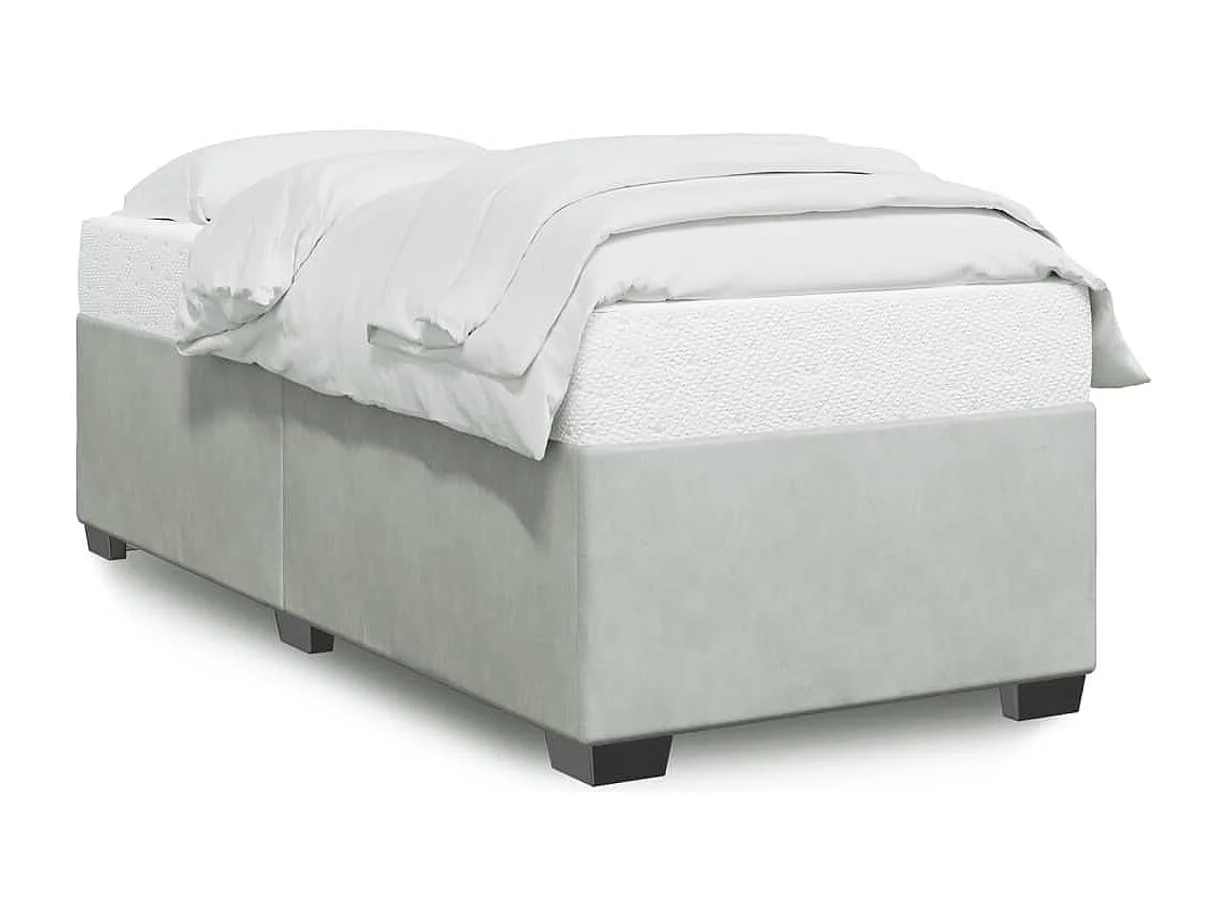 Bedframe zonder matras 90x200 cm fluweel lichtgrijs