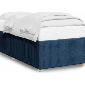Bedframe zonder matras 100×200 cm stof blauw Bedframe zonder matras 100×200 cm stof blauw
