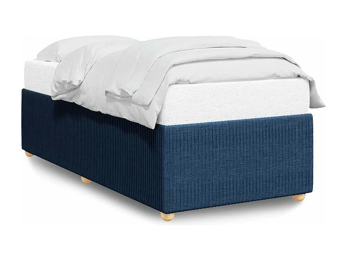 Bedframe zonder matras 100x200 cm stof blauw